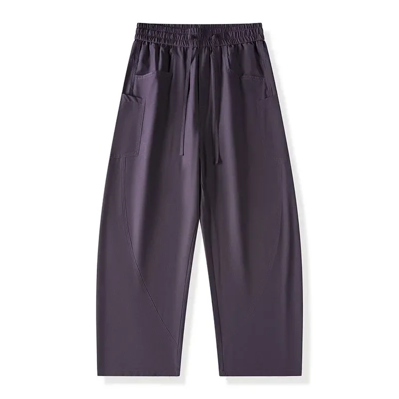 Men's Women's Summer Quick Dry Ice Silk Wide Leg Casual Pants Loose Elastic Waist Streetwear Trousers
Men's Women's Summer Quick Dry Ice Silk Wide Leg Casual Pants Loose Elastic Waist Streetwear Trousers