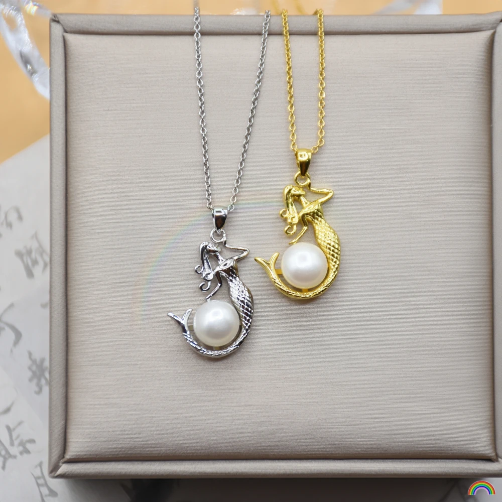 Natural freshwater pearl mermaid necklace women's pendant light luxury simple collarbone chain Rwbuye brand design
Natural freshwater pearl mermaid necklace women's pendant light luxury simple collarbone chain Rwbuye brand design