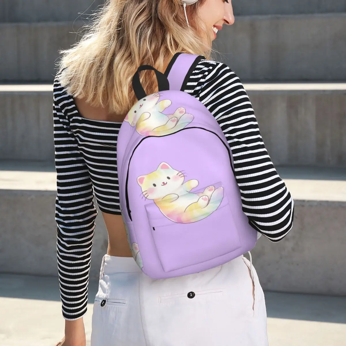 Cosy Pastel Rainbow Cat Cute Kawaii Backpack Hot Sale Daypack Large Capacity BookBag School Bag Shoulder Bags for Men Women
Cosy Pastel Rainbow Cat Cute Kawaii Backpack Hot Sale Daypack Large Capacity BookBag School Bag Shoulder Bags for Men Women