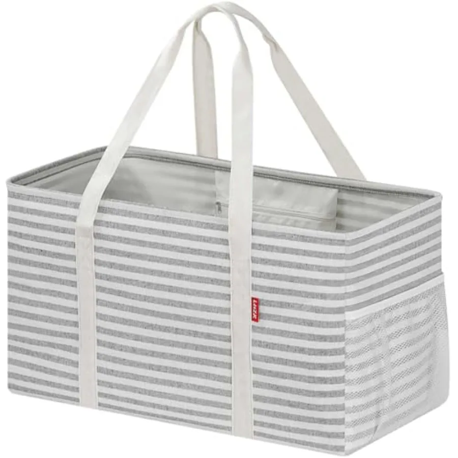 Standing Extra Large Utility Tote Bag with Metal Wire Frame and the Sides Rinforced, Extra Large Tote Bag with Handle, Reusable
Standing Extra Large Utility Tote Bag with Metal Wire Frame and the Sides Rinforced, Extra Large Tote Bag with Handle, Reusable