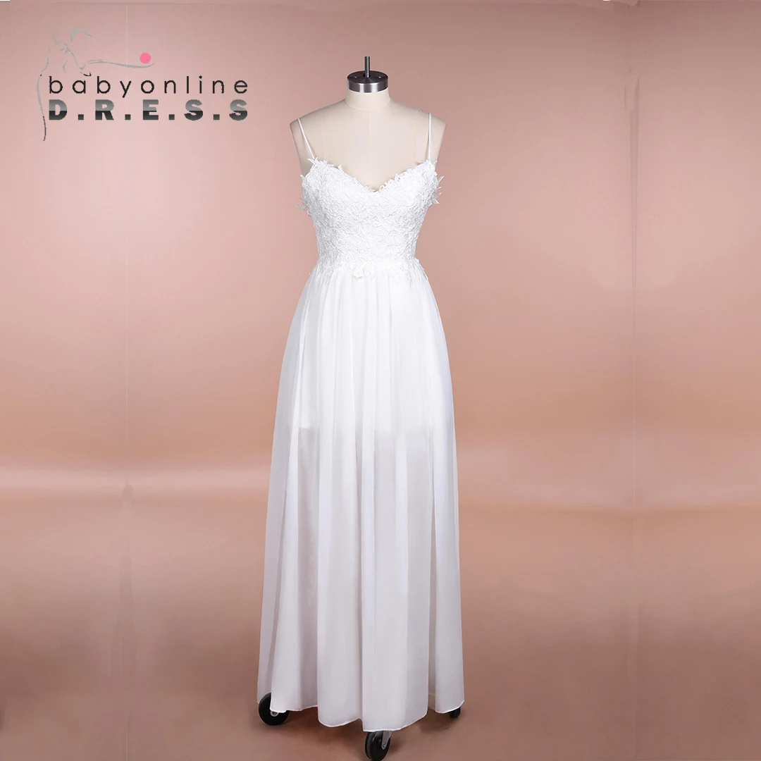 BABYONLINE White Simple Bridesmaid Dresses for Women Spaghetti Strap Lace Appqulies Chiffon A Line Gown Maxi Long Summer Boho
BABYONLINE White Simple Bridesmaid Dresses for Women Spaghetti Strap Lace Appqulies Chiffon A Line Gown Maxi Long Summer Boho