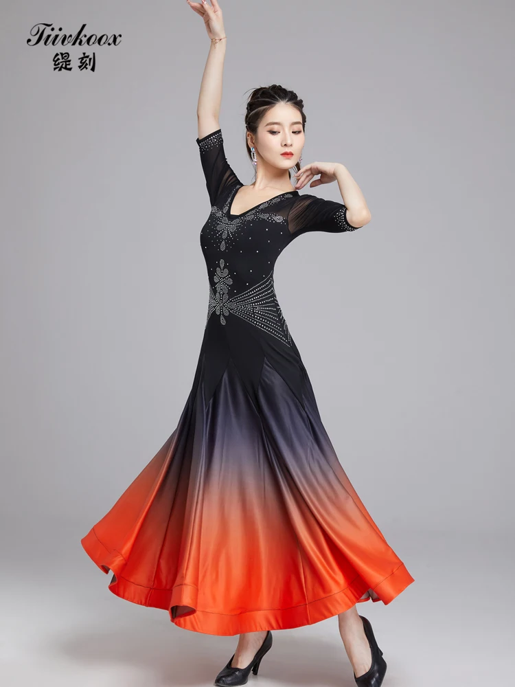 X2125 Modern Skirt Women's New National Standard Dance Waltz Ballroom Dance Custome Latin Dance Dress
X2125 Modern Skirt Women's New National Standard Dance Waltz Ballroom Dance Custome Latin Dance Dress