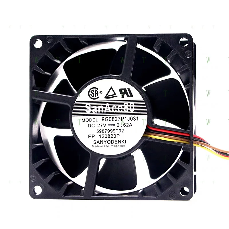 H 1 PCS For SANYO Fan 9G0827P1J031 DC27V 0.62A 8038 8cm 3 wire cooling fan
H 1 PCS For SANYO Fan 9G0827P1J031 DC27V 0.62A 8038 8cm 3 wire cooling fan