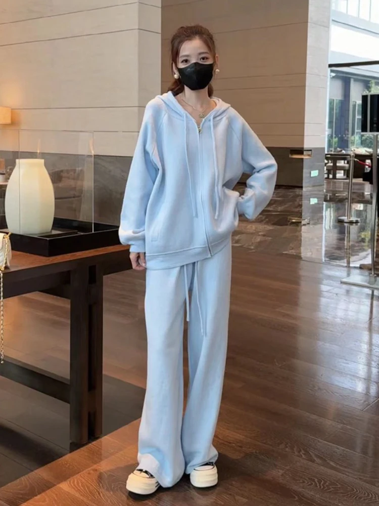 Осенний новый свободный ленивый открытый кардиган с капюшоном, толстовка, широкие брюки, комплект из двух предметов, женский роскошный антивозрастной дизайн, чувственный костюм
Осенний новый свободный ленивый открытый кардиган с капюшоном, толстовка, широкие брюки, комплект из двух предметов, женский роскошный антивозрастной дизайн, чувственный костюм