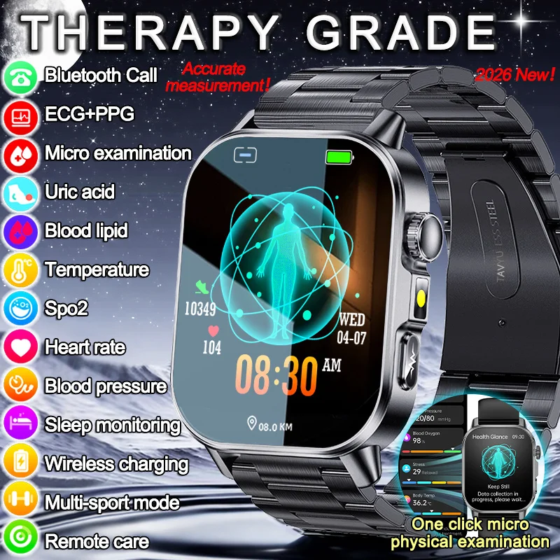 2026 New AI Diagnosis Blood Lipids Uric Acid Body composition Test Smart Watch For Men ECG+PPG Bluetooth Call Health Smartwatch
2026 New AI Diagnosis Blood Lipids Uric Acid Body composition Test Smart Watch For Men ECG+PPG Bluetooth Call Health Smartwatch