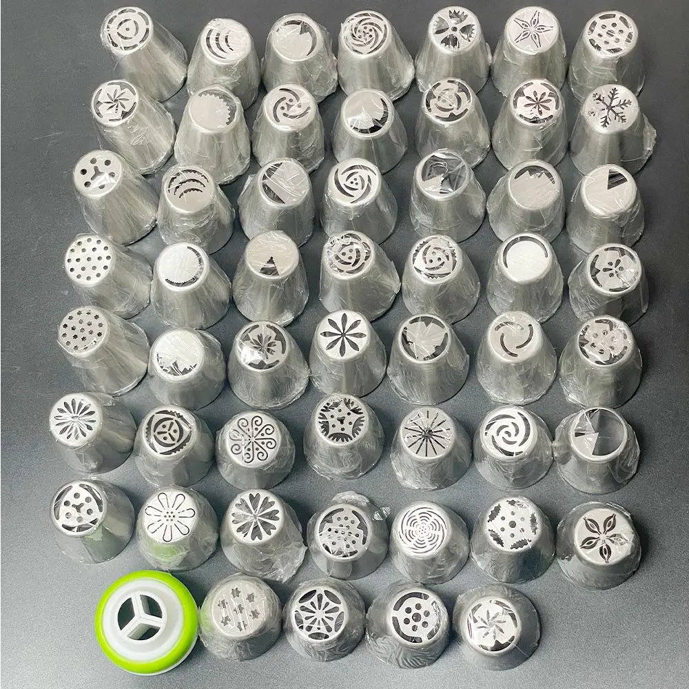 54Pcs / Set Stainless Steel Russian Tulip Icing Piping Nozzles Pastry Tips Cake Decorating Tools for the Kitchen Baking
54Pcs / Set Stainless Steel Russian Tulip Icing Piping Nozzles Pastry Tips Cake Decorating Tools for the Kitchen Baking
