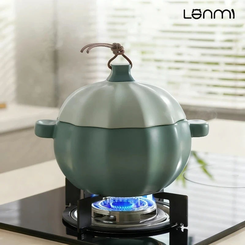 LANMI 3.5L Pumpkin Casserole Dish with Cover Non-stick Pan for Soup Cooking Blue Cooking Pot Thickened Household Stew Pot
LANMI 3.5L Pumpkin Casserole Dish with Cover Non-stick Pan for Soup Cooking Blue Cooking Pot Thickened Household Stew Pot