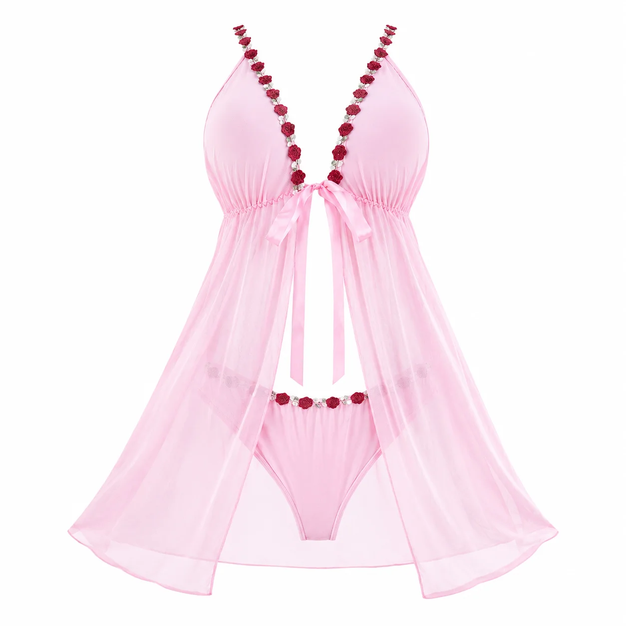 Romantic Floral Strap Nightdress French Sweet Mesh Sleepwear Pink Rose Embroidery Chemise Fairy Lingerie Set Chic Lounge Wear
Romantic Floral Strap Nightdress French Sweet Mesh Sleepwear Pink Rose Embroidery Chemise Fairy Lingerie Set Chic Lounge Wear