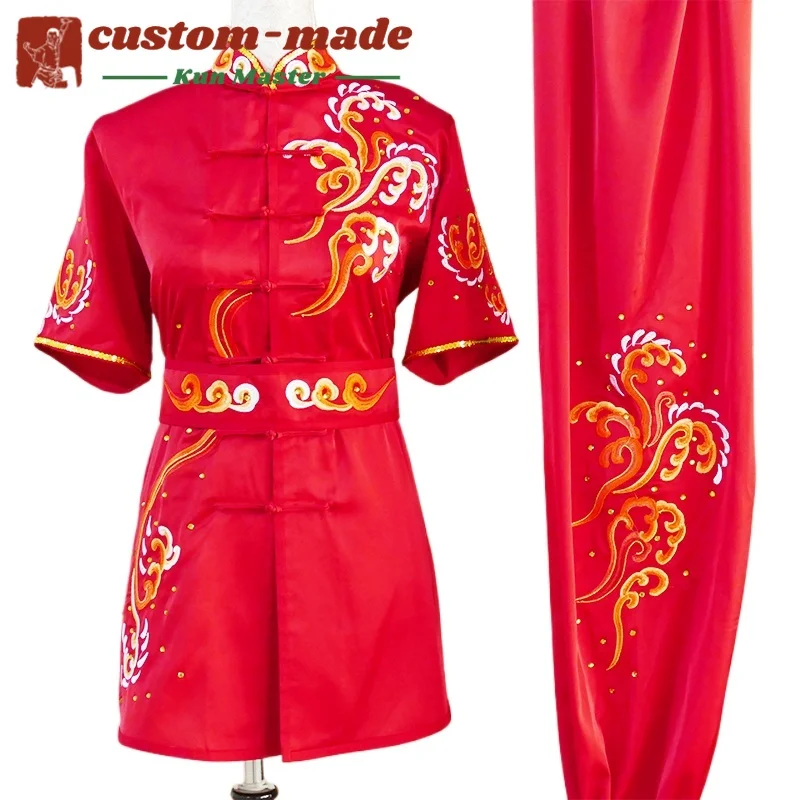 Custom Tailored Kung Fu Long Fist and Tai Chi Martial Arts Uniform for Competition Embroidered Auspicious Clouds Clothes
Custom Tailored Kung Fu Long Fist and Tai Chi Martial Arts Uniform for Competition Embroidered Auspicious Clouds Clothes