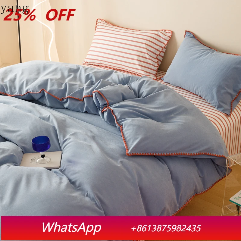 LH Striped Bedding Set, Washed Cotton Sheets, Home Textiles
LH Striped Bedding Set, Washed Cotton Sheets, Home Textiles
