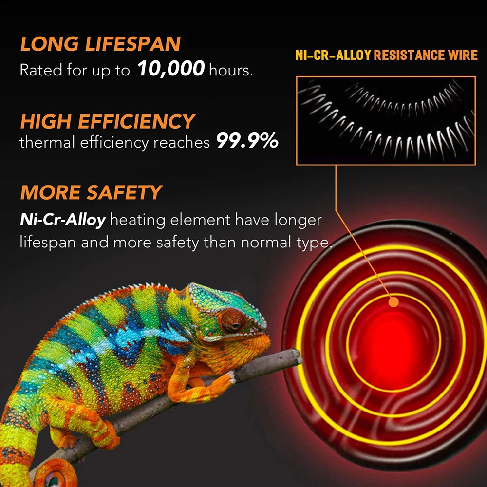 E27 Amphibians Heating Light 20/50/75/100W Black Ceramic Heat Bulb For Reptile Lizard Supplies Turtle Breeding Box Accessories
E27 Amphibians Heating Light 20/50/75/100W Black Ceramic Heat Bulb For Reptile Lizard Supplies Turtle Breeding Box Accessories