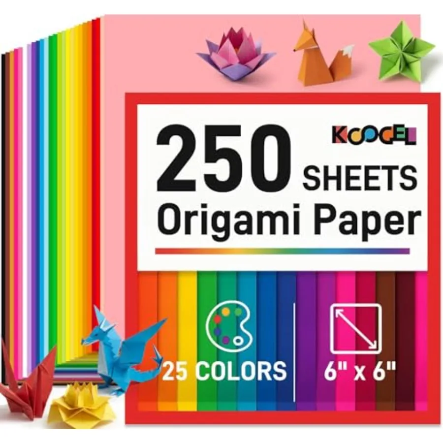 250 Sheets 6" X 6" Origami Paper Double Sided Color, 25 Assorted Colors Colored Paper, for Folding Crafting Scrapbooking, Class
250 Sheets 6" X 6" Origami Paper Double Sided Color, 25 Assorted Colors Colored Paper, for Folding Crafting Scrapbooking, Class