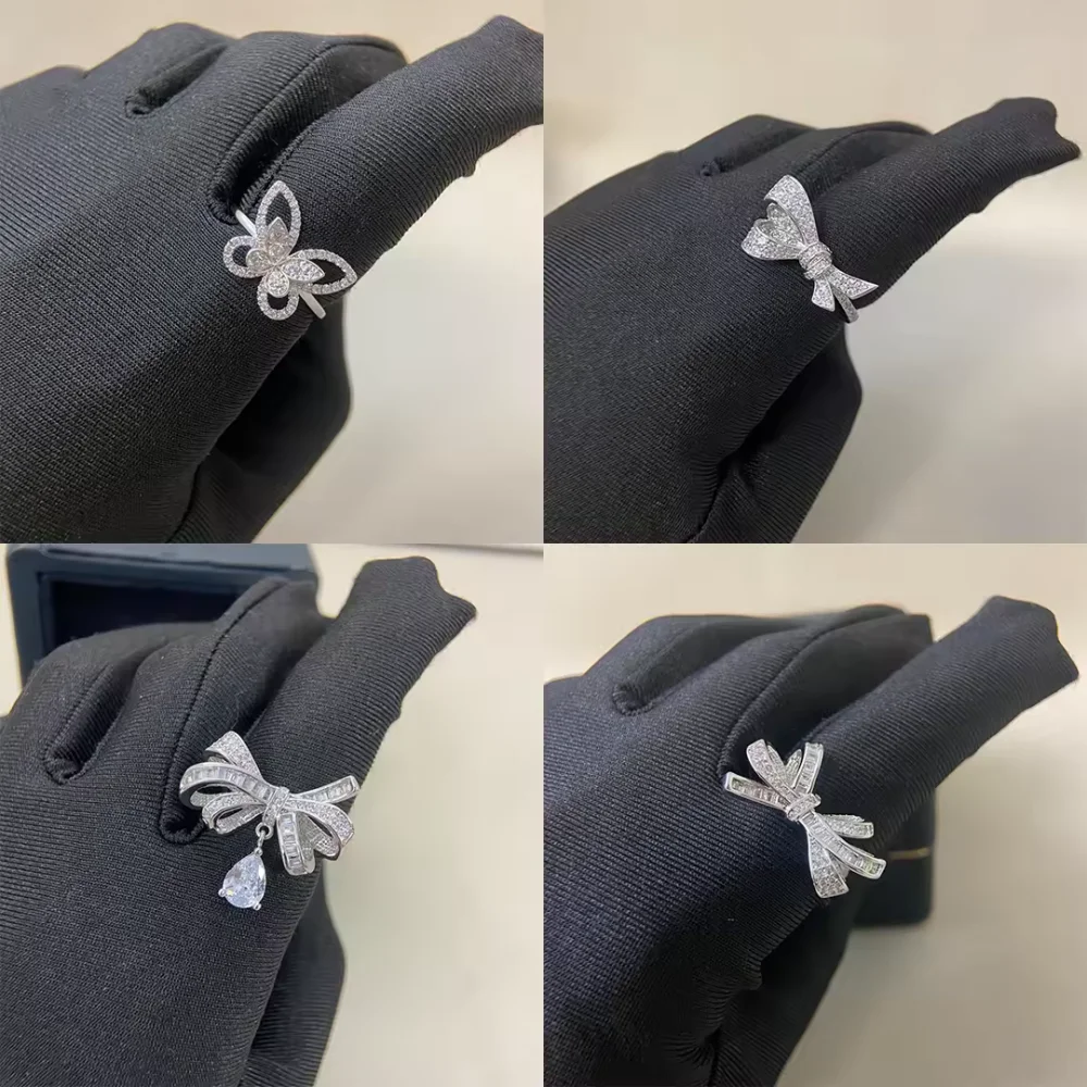 Classic Women's Butterfly Knot Ring 925 Silver Plated Gold Full Diamond Wedding Band Fashion Jewelry
Classic Women's Butterfly Knot Ring 925 Silver Plated Gold Full Diamond Wedding Band Fashion Jewelry