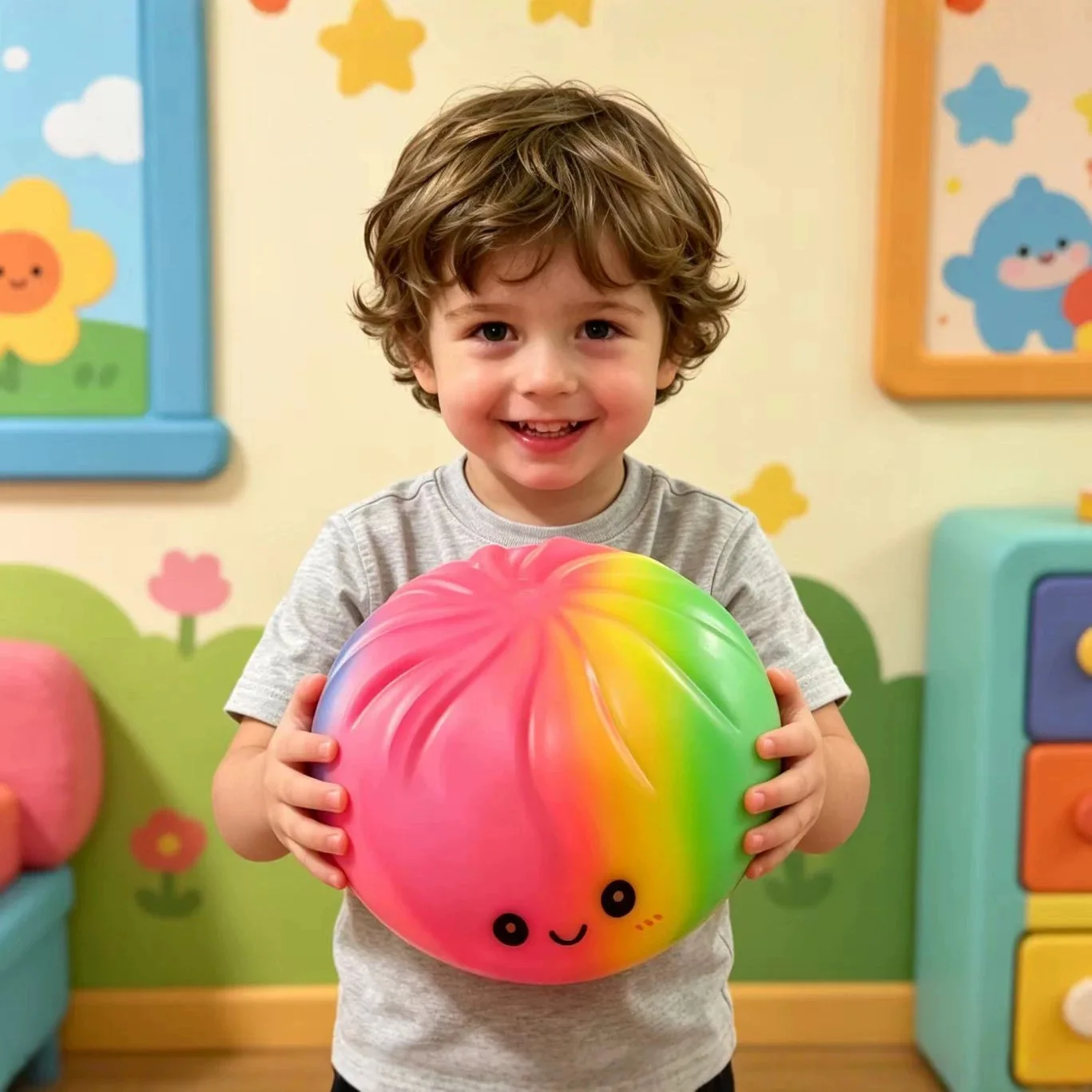 Big 25CM Rainbow Color Dumpling Squishy Toy with Bamboo Slow Rising Stress Relief Fidget Ball Soft Squeeze Toys
Big 25CM Rainbow Color Dumpling Squishy Toy with Bamboo Slow Rising Stress Relief Fidget Ball Soft Squeeze Toys