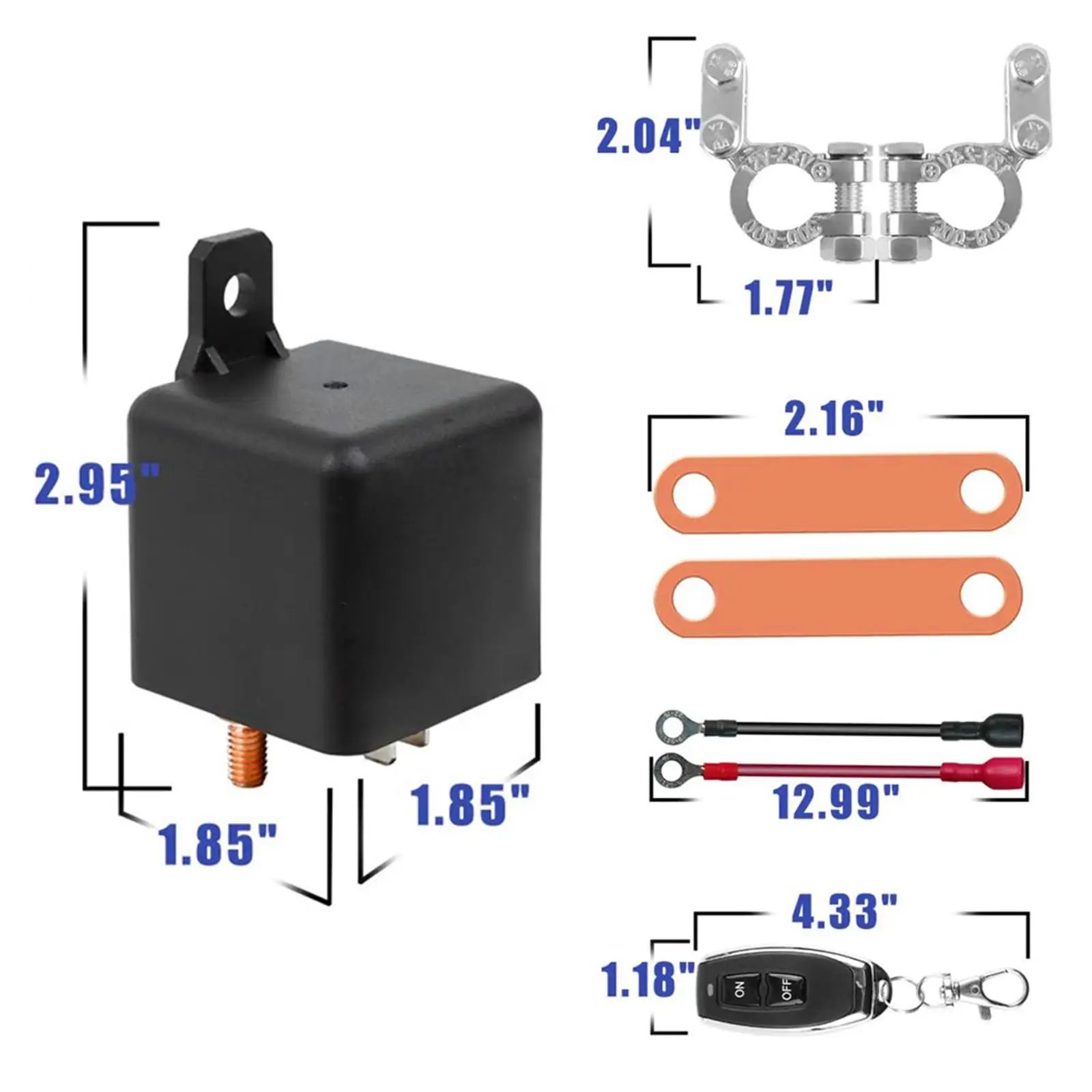 DC12V Remote Battery Disconnect Switch, Engine Application Prevent Battery Drain
DC12V Remote Battery Disconnect Switch, Engine Application Prevent Battery Drain