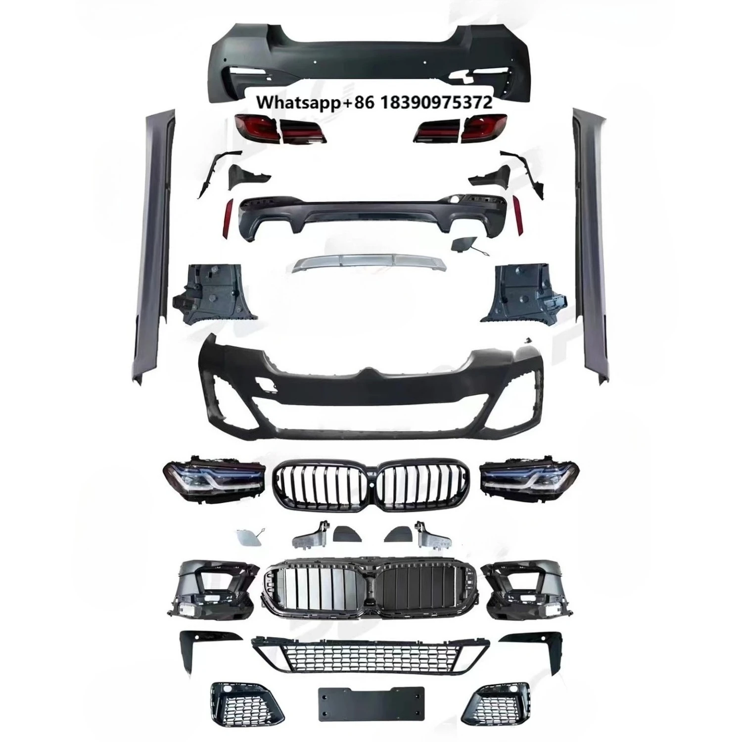 Body Kit Suitable for 18-20 G30 to 21 G30 Include Front Rear Bumper with Grille Auto Lamps Rear Diffuser Side Skirts
Body Kit Suitable for 18-20 G30 to 21 G30 Include Front Rear Bumper with Grille Auto Lamps Rear Diffuser Side Skirts