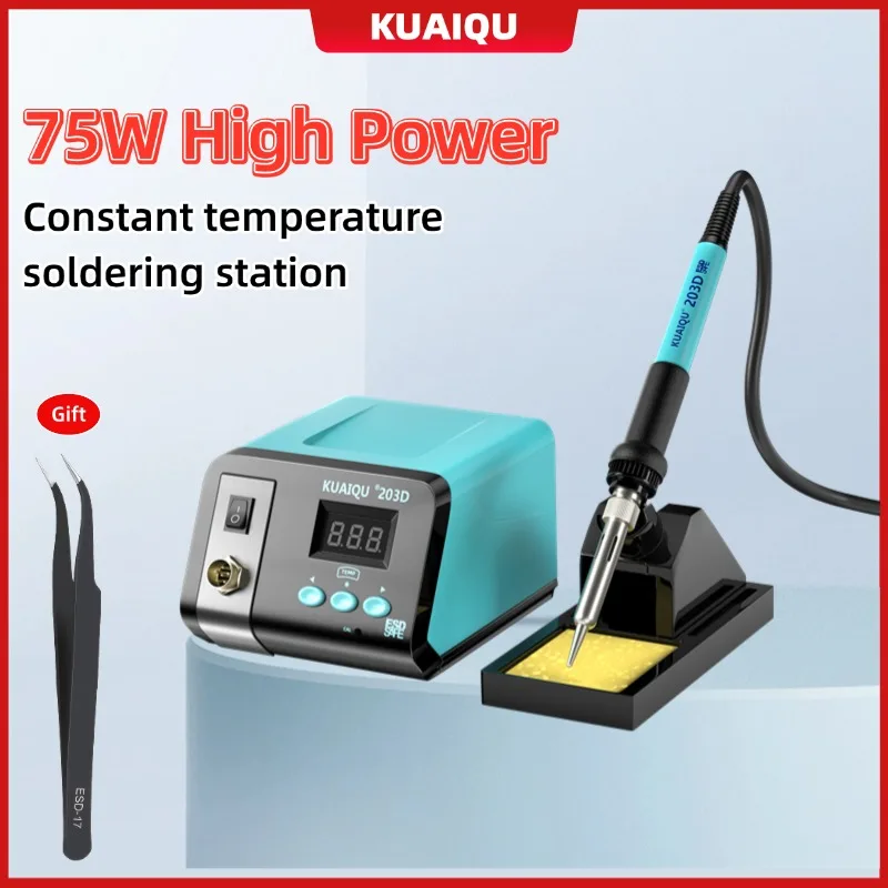New 75W High Power Industrial Thermostatic Welding Station Electric Soldering Iron Knob/Digital Display Soldering Repair Tool
New 75W High Power Industrial Thermostatic Welding Station Electric Soldering Iron Knob/Digital Display Soldering Repair Tool