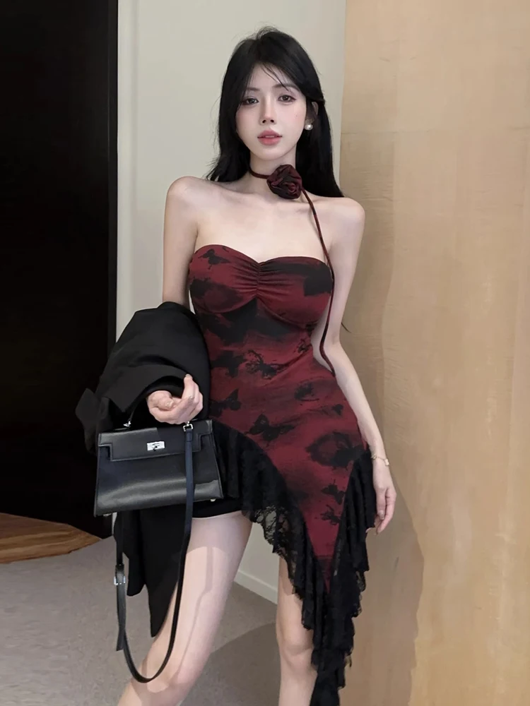 Sexy Lace Print Bustier ort Dr Irregular Hem Wrap around Bodycon Dr for Young Women in Their 20s Summer Season
Sexy Lace Print Bustier ort Dr Irregular Hem Wrap around Bodycon Dr for Young Women in Their 20s Summer Season