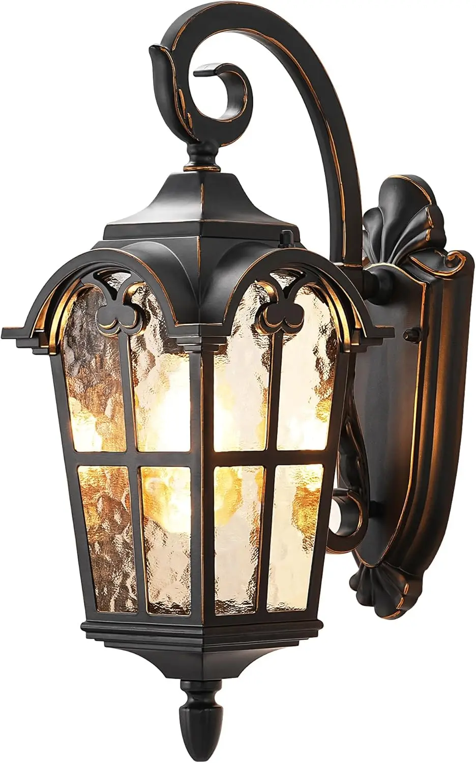 Outdoor Wall Light Fixtures, Black 17.7" Exterior Wall Lantern, Anti-Rust & Waterproof, Water Ripple Glass Sconce for House
Outdoor Wall Light Fixtures, Black 17.7" Exterior Wall Lantern, Anti-Rust & Waterproof, Water Ripple Glass Sconce for House