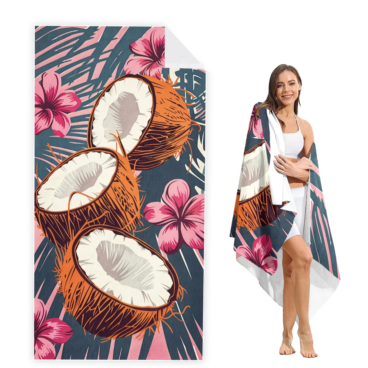 Coconut Beach Towel Oversized,Super Absorbent Sand Free Thick Microfiber Beach Towel,Beach Towels for Kids,Men,Women
Coconut Beach Towel Oversized,Super Absorbent Sand Free Thick Microfiber Beach Towel,Beach Towels for Kids,Men,Women