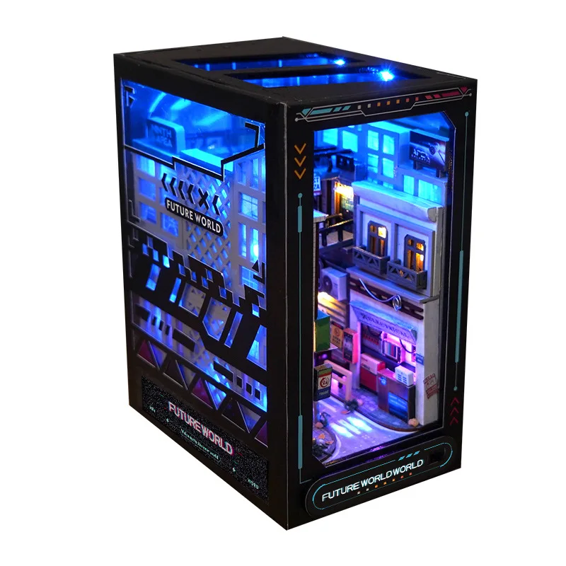 3D Wooden Puzzle Future Street Scene Book Nook Kit Miniature Alley Building Model DIY Bookshelf Creative Art Toy Gifts for Adult
3D Wooden Puzzle Future Street Scene Book Nook Kit Miniature Alley Building Model DIY Bookshelf Creative Art Toy Gifts for Adult