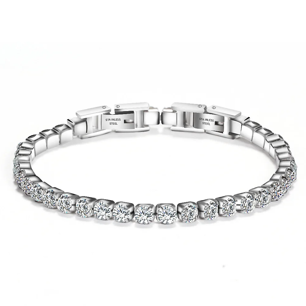 Hip Hop Men's Stainless Steel Tennis Bracelet Gold Cubic Zirconia CZ Stone Iced Out Bangle Bracelet for Women
Hip Hop Men's Stainless Steel Tennis Bracelet Gold Cubic Zirconia CZ Stone Iced Out Bangle Bracelet for Women