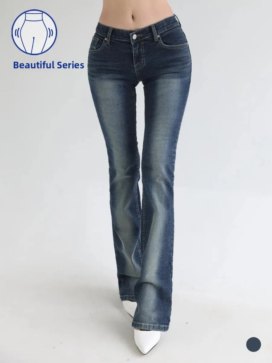 Low Waist Bell Bot Jeans with Hip Pad Slimming Leg a Hot Girl Denim Pants High Waist Cotton Stretch Blue Long Trousers
Low Waist Bell Bot Jeans with Hip Pad Slimming Leg a Hot Girl Denim Pants High Waist Cotton Stretch Blue Long Trousers
