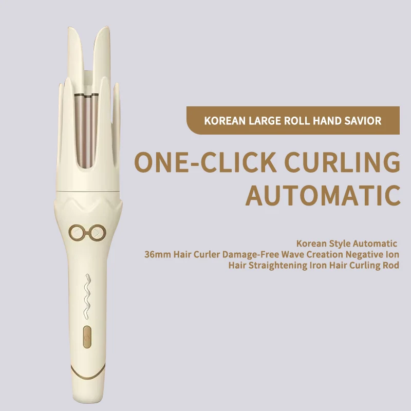 Korean Style Automatic 36mm Hair Curler Damage-Free Wave Creation Negative Ion Hair Straightening Iron Hair Curling Rod
Korean Style Automatic 36mm Hair Curler Damage-Free Wave Creation Negative Ion Hair Straightening Iron Hair Curling Rod