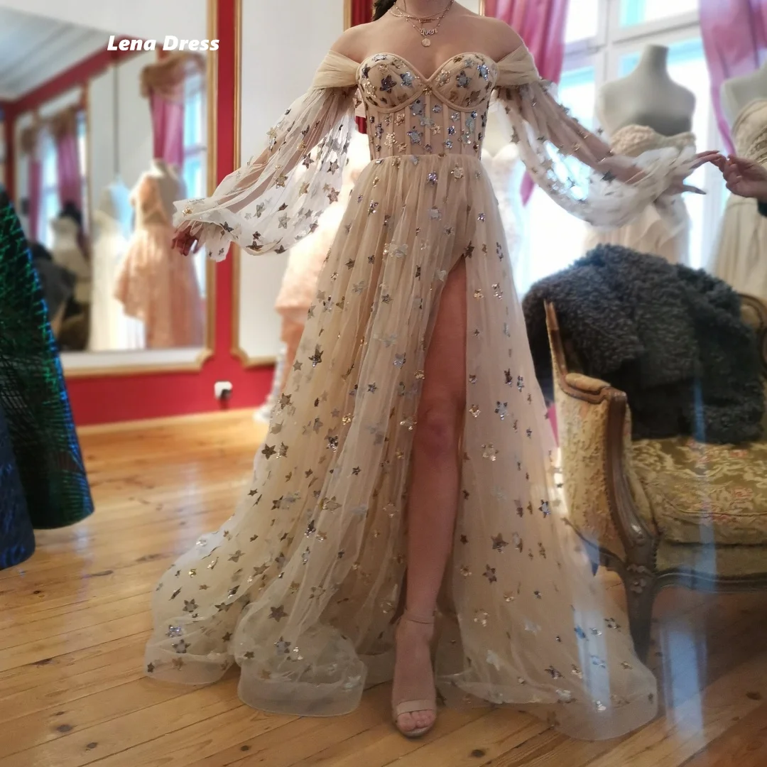 Lena Robe De Cocktail Femme Custom Made Elegant Prom Dresses Luxury Women Evening Dress Line A V-neck Side Slit Ball Gown Party
Lena Robe De Cocktail Femme Custom Made Elegant Prom Dresses Luxury Women Evening Dress Line A V-neck Side Slit Ball Gown Party
