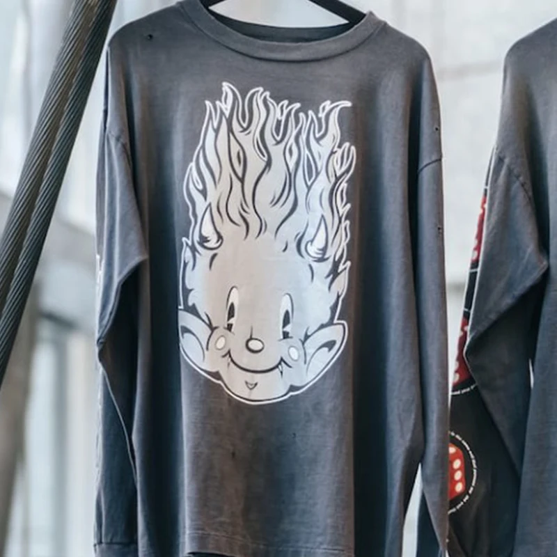 Fire Baby Long Sve T-irt Retro Versatile Flame Pattern ex round Ne ort Sve Stand Fit Youth Faion 2023
Fire Baby Long Sve T-irt Retro Versatile Flame Pattern ex round Ne ort Sve Stand Fit Youth Faion 2023