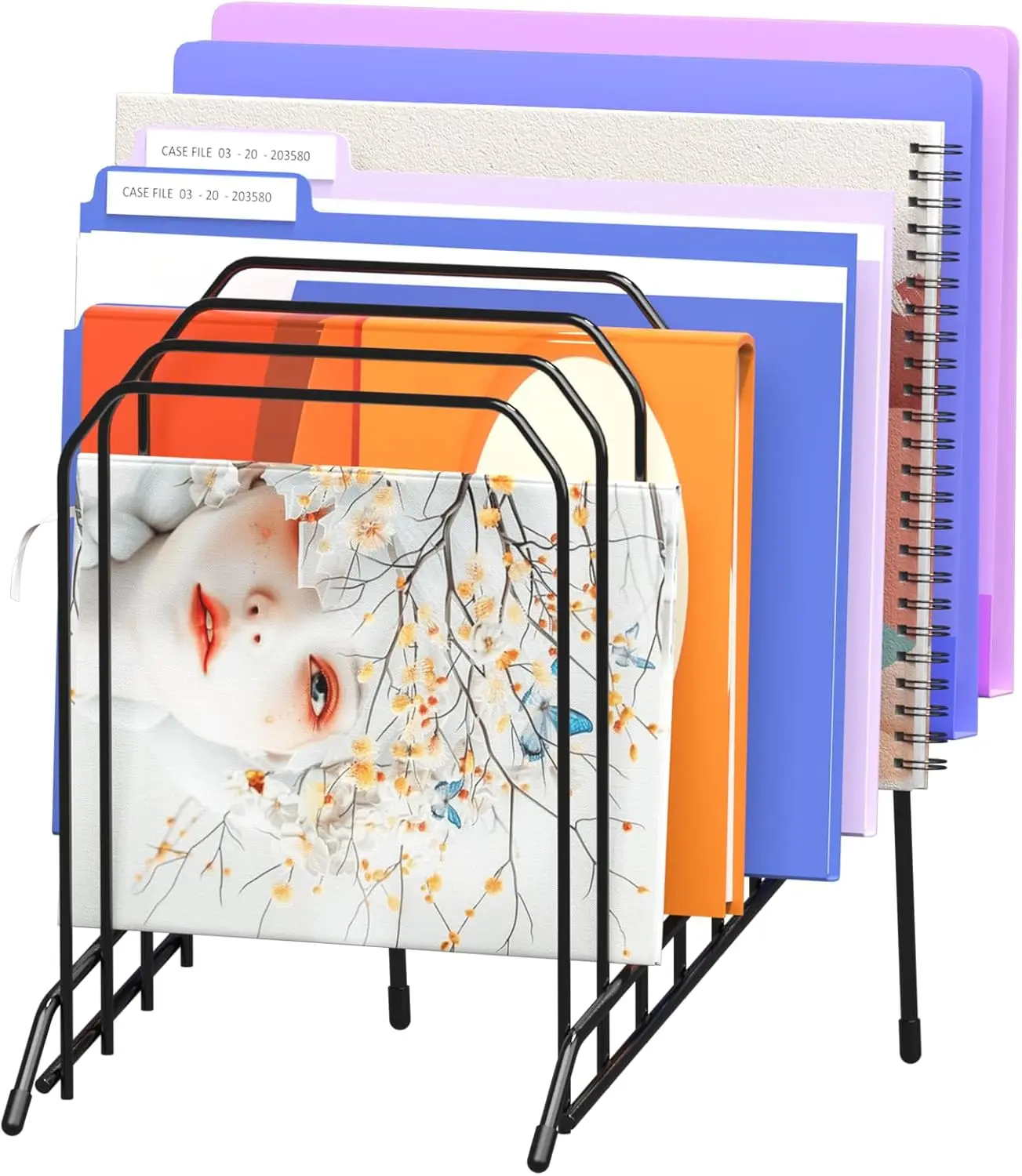 Incline Metal Desk Magazine Folder Holder, 8-Section Vertical File Organizer Rack for Office Home School
Incline Metal Desk Magazine Folder Holder, 8-Section Vertical File Organizer Rack for Office Home School