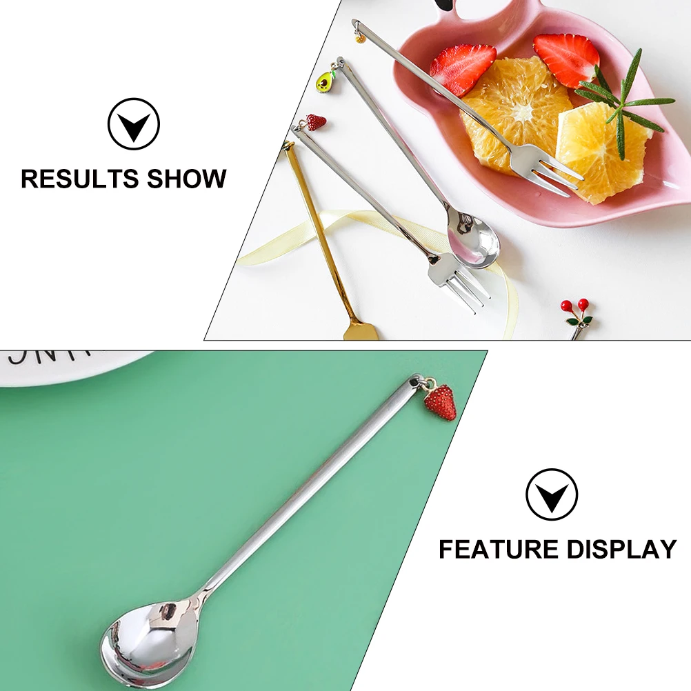 4pcs Stainless Steel Dessert Fruit Hanging Decor Coffee Spoons Mirror Polished Chic Mixing Spoons For Home Restaurant
4pcs Stainless Steel Dessert Fruit Hanging Decor Coffee Spoons Mirror Polished Chic Mixing Spoons For Home Restaurant