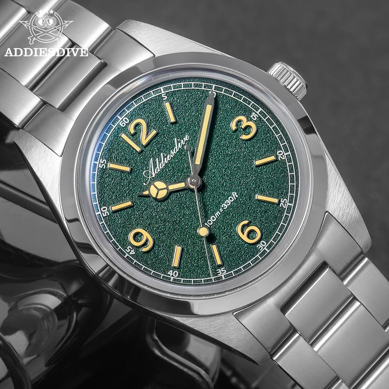 ADDIESDIVE Watch Men 36mm Luxury VH31 Quartz Wristwatch 100m Waterproof Luminous 316L Stainless Steel Domed Glass Dress Watch
ADDIESDIVE Watch Men 36mm Luxury VH31 Quartz Wristwatch 100m Waterproof Luminous 316L Stainless Steel Domed Glass Dress Watch