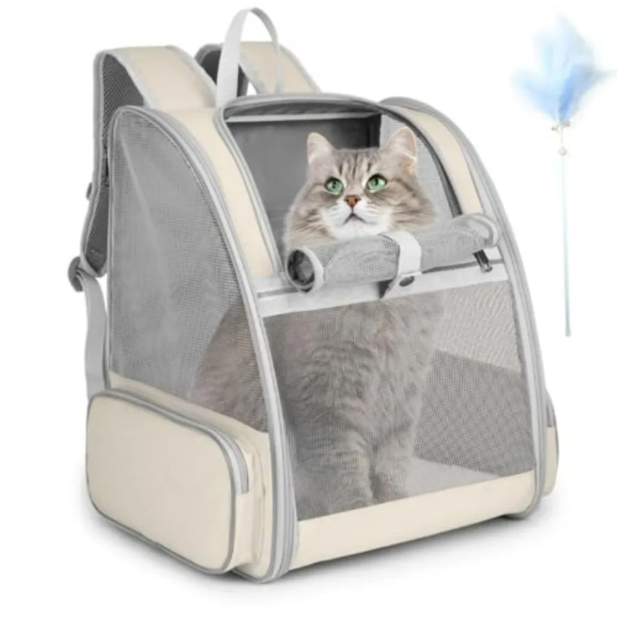 Cat Backpack Carrier, Large Pet Carrier Backpack with Kitten Wand Feather Toy for Medium Small Dog Cat Puppy Kitty Bunny up to
Cat Backpack Carrier, Large Pet Carrier Backpack with Kitten Wand Feather Toy for Medium Small Dog Cat Puppy Kitty Bunny up to