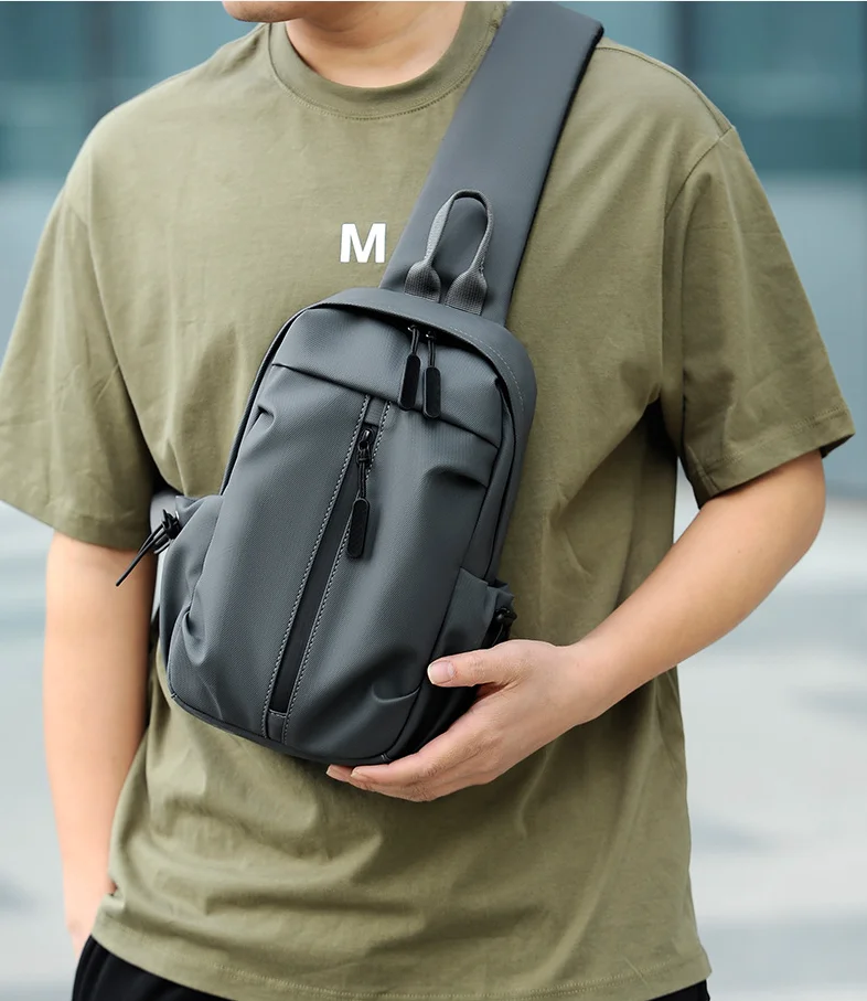 Серая мужская нагрудная сумка, крутой рюкзак, деловой повседневный многофункциональный дорожный рюкзак через плечо, Bolsa de hombre сумка 
Серая мужская нагрудная сумка, крутой рюкзак, деловой повседневный многофункциональный дорожный рюкзак через плечо, Bolsa de hombre сумка