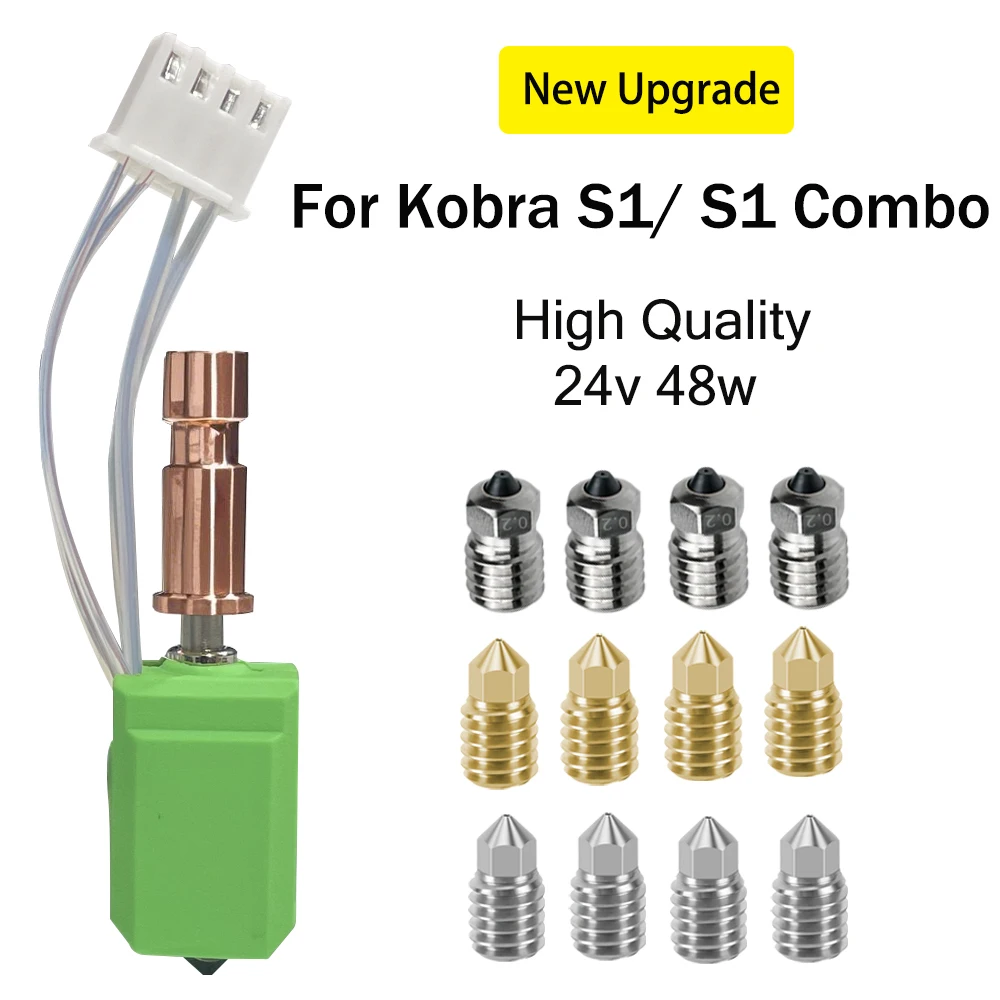 Для Anycubic Kobra S1 Hotend керамическая насадка Kobra S1 Combo Head S1C 3d-принтер 24 В 48 Вт Быстрый нагрев 320 ℃ Аксессуары для 3D-принтеров
Для Anycubic Kobra S1 Hotend керамическая насадка Kobra S1 Combo Head S1C 3d-принтер 24 В 48 Вт Быстрый нагрев 320 ℃ Аксессуары для 3D-принтеров