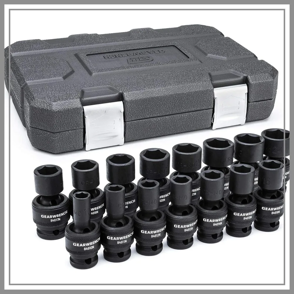1/2-Inch Drive 6-Point Metric Universal Impact Socket Set, 15 Piece
1/2-Inch Drive 6-Point Metric Universal Impact Socket Set, 15 Piece