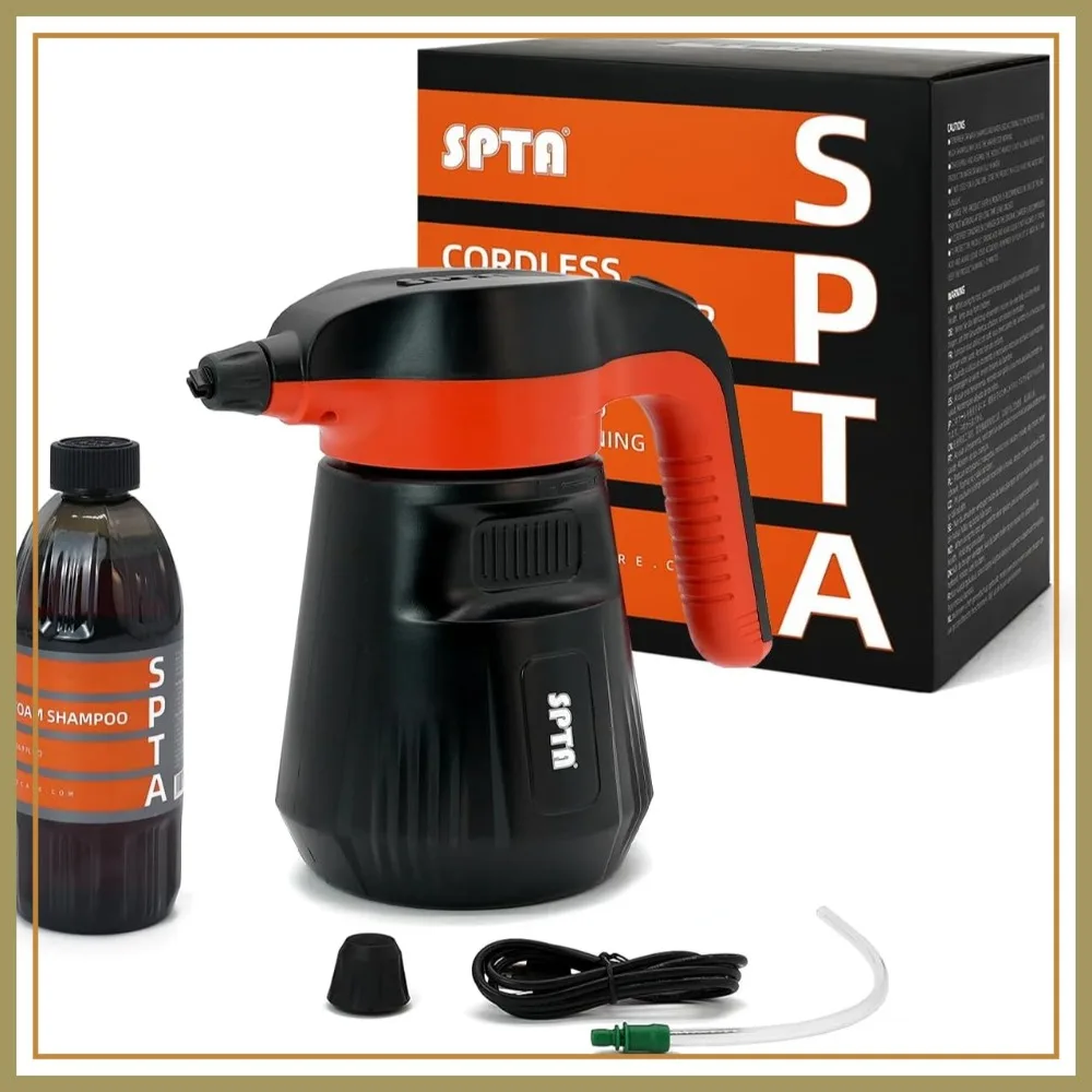 Cordless Electric Foam Sprayer 2.25L/76oz Car Wash Pressure Washer with 500ml Shampoo
Cordless Electric Foam Sprayer 2.25L/76oz Car Wash Pressure Washer with 500ml Shampoo