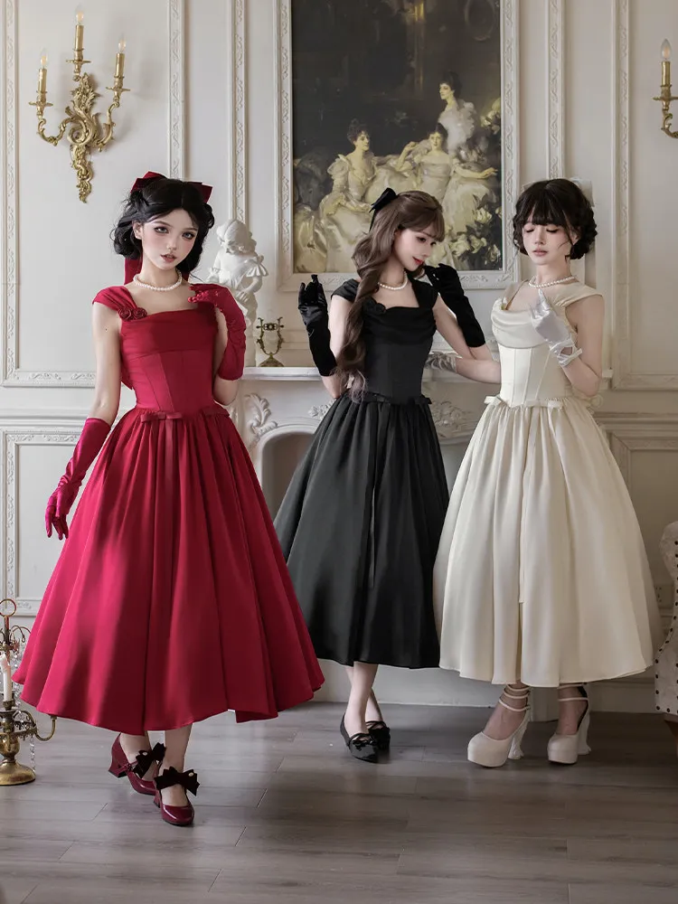 Vintage Lolita Jsk Dress Elegant Corset Bodice A-line Swing Gown Retro Princess Prom Dress Sweet Girl Dress
Vintage Lolita Jsk Dress Elegant Corset Bodice A-line Swing Gown Retro Princess Prom Dress Sweet Girl Dress