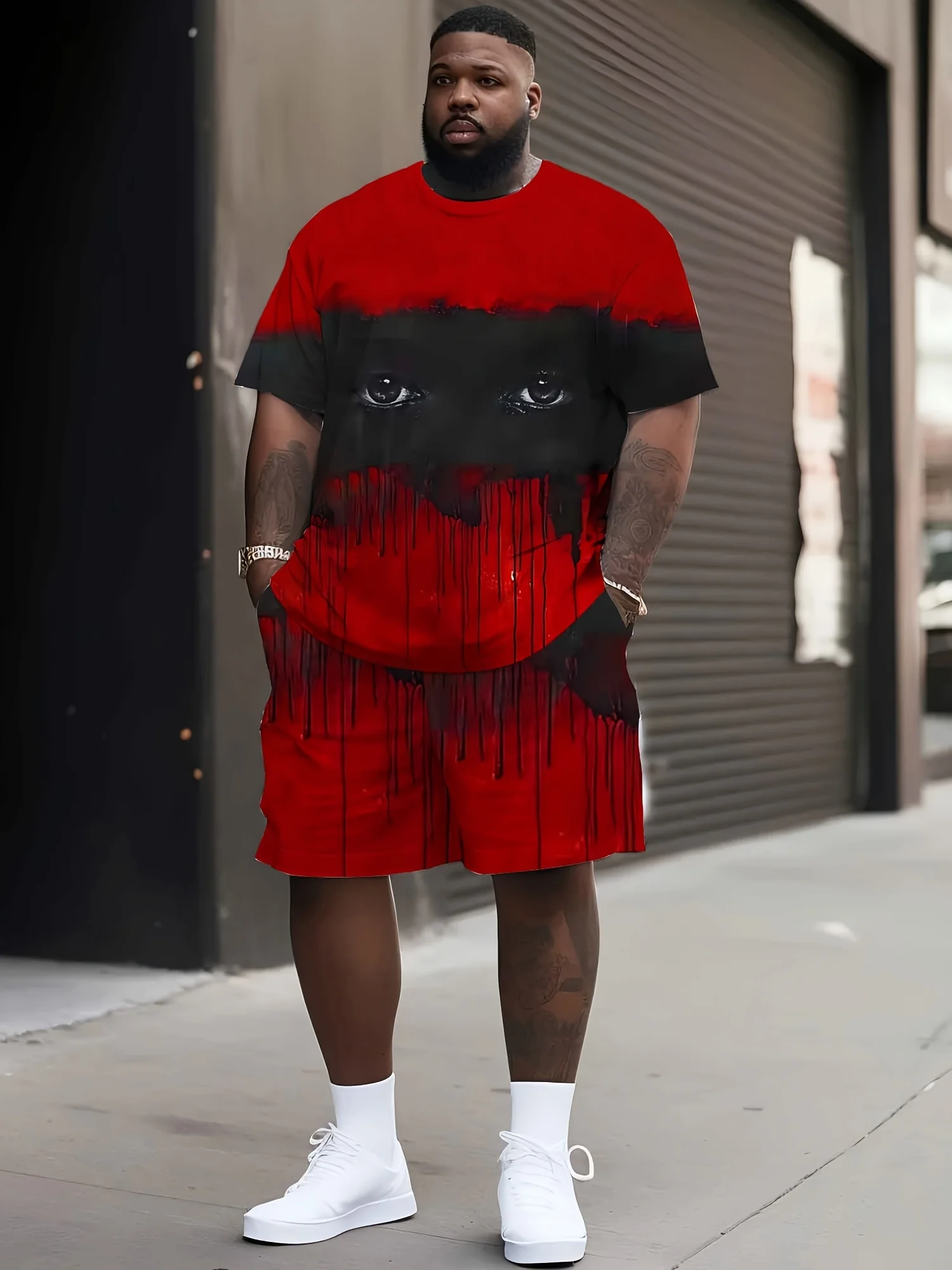 Men's unique gaze set, round neck short sleeved gradient shorts, fashionable simple and atmospheric, lightweight, breathable
Men's unique gaze set, round neck short sleeved gradient shorts, fashionable simple and atmospheric, lightweight, breathable