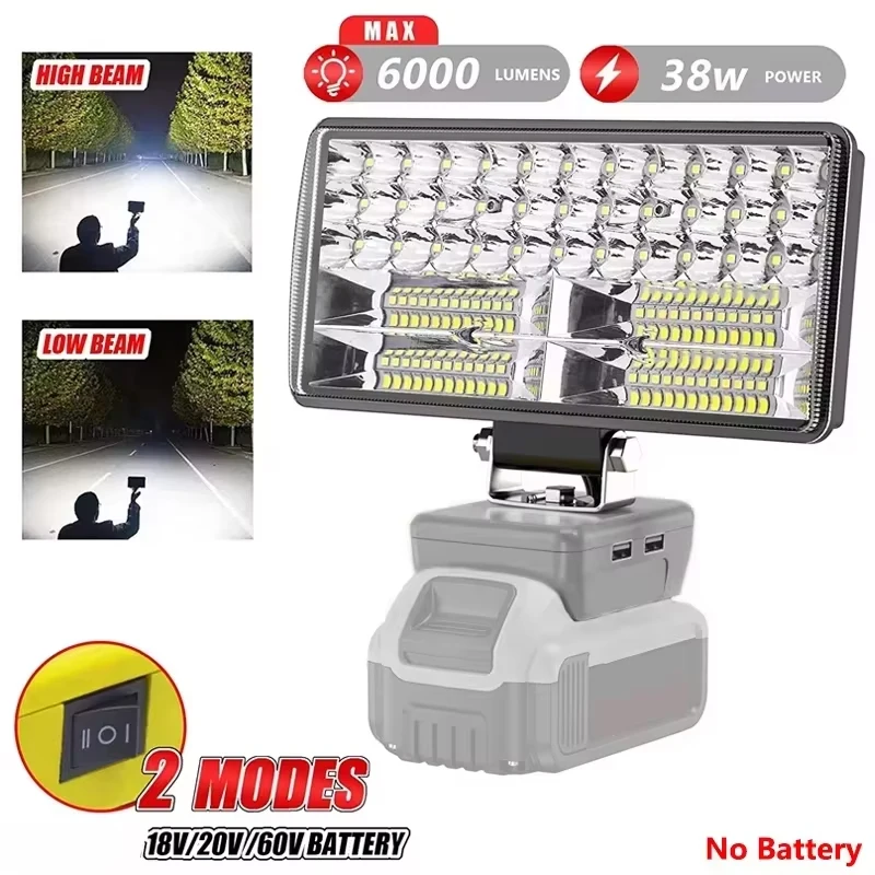 18W 34LED 5400Lumens Work Light Replacement for Dewalt 18VLithium Battery Portable Lantern Tool Lamp Low Voltage Protection
18W 34LED 5400Lumens Work Light Replacement for Dewalt 18VLithium Battery Portable Lantern Tool Lamp Low Voltage Protection