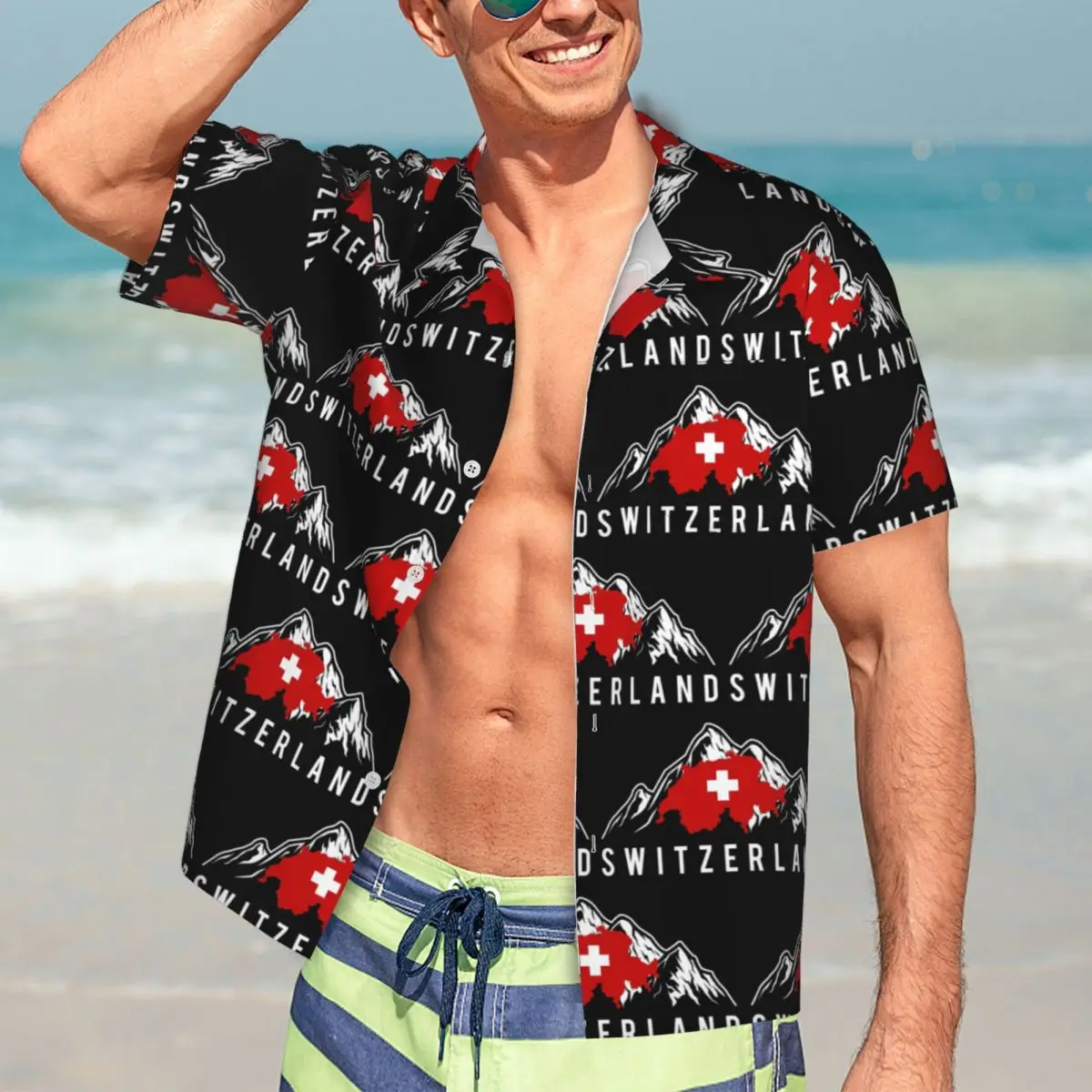 Swiss Switzerland Flag Hawaiian Shirts Fashion Men Short Sleeve Shirt for Summer Beach Men's Button Tops
Swiss Switzerland Flag Hawaiian Shirts Fashion Men Short Sleeve Shirt for Summer Beach Men's Button Tops