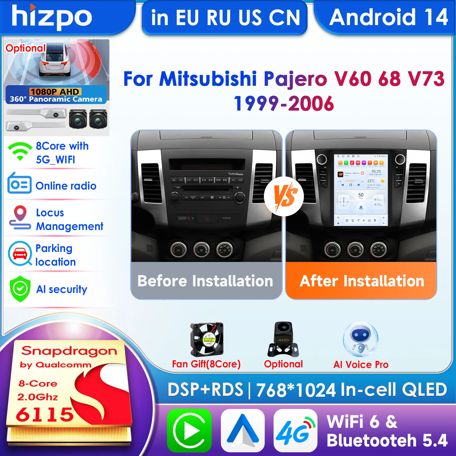Автомагнитола Android 14 для Mitsubishi Outlander XL 2 2008-2013 с беспроводным CarPlay и Android Auto, QLED сенсорный экран, 360° обзор ° Панорамный
Автомагнитола Android 14 для Mitsubishi Outlander XL 2 2008-2013 с беспроводным CarPlay и Android Auto, QLED сенсорный экран, 360° обзор ° Панорамный