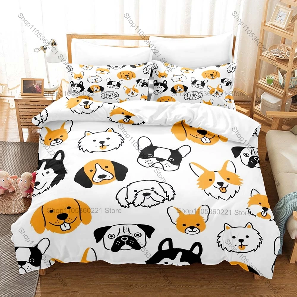 Kawaii cartoon dog Three Piece Bedding Set Luxury Comforter Set with Queen King Size Including Anime animal household goods
Kawaii cartoon dog Three Piece Bedding Set Luxury Comforter Set with Queen King Size Including Anime animal household goods