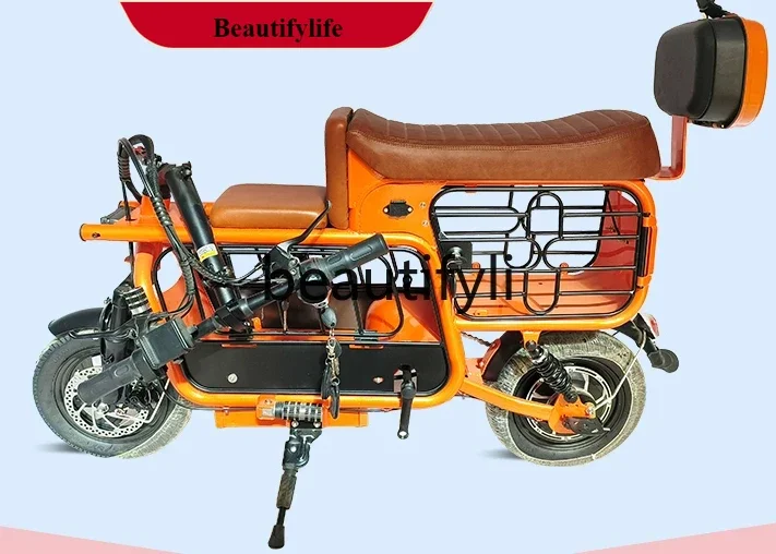 E132 Parent-child electric scooter mother and child car with baby double three-person small folding mini pick-up 48V 
E132 Parent-child electric scooter mother and child car with baby double three-person small folding mini pick-up 48V