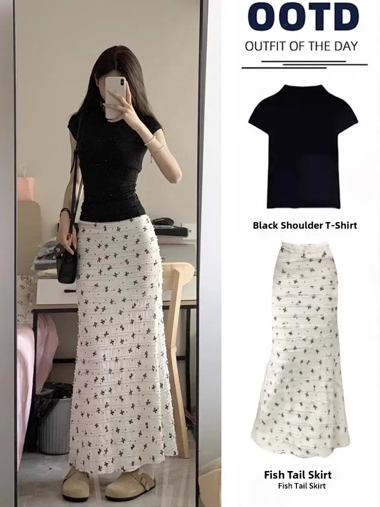Early Spring 2026 Women's Lace Print Short Sleeve T-Shirt And Fish Tail Half Skirt Two-Piece Set High Waist Floral ...
Early Spring 2026 Women's Lace Print Short Sleeve T-Shirt And Fish Tail Half Skirt Two-Piece Set High Waist Floral ...