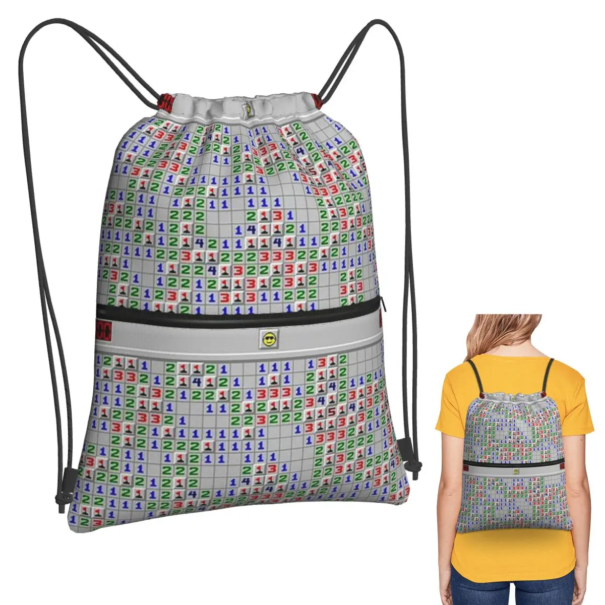Minesweeper Fun Game Backpacks Portable Drawstring Bundle Pocket Sundries Bag Book Bags for Travel Students
Minesweeper Fun Game Backpacks Portable Drawstring Bundle Pocket Sundries Bag Book Bags for Travel Students