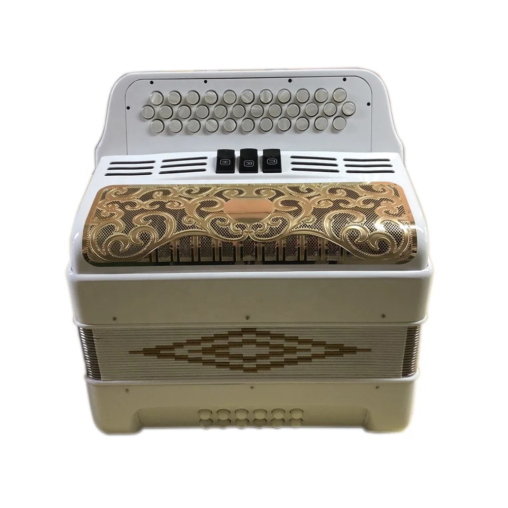 SEASOUND OEM Professional 34 Buttons 12 Bass 3 Registers White Accordion Instrument Acordeon JB3412C 
SEASOUND OEM Professional 34 Buttons 12 Bass 3 Registers White Accordion Instrument Acordeon JB3412C