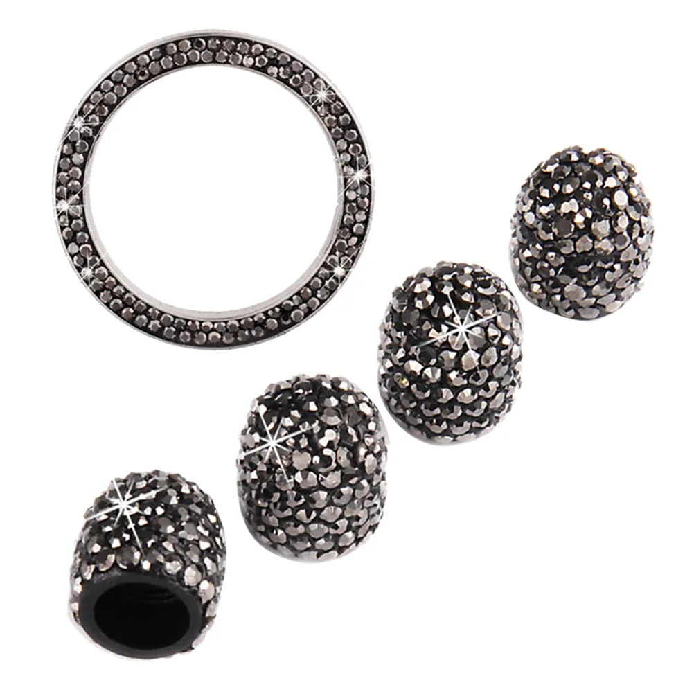 5 PCS/Set Decoration Tire Dust Caps Cute Car Accessories Decorate Universal Stem Black Rhinestone Ignition Ring for Tires
5 PCS/Set Decoration Tire Dust Caps Cute Car Accessories Decorate Universal Stem Black Rhinestone Ignition Ring for Tires