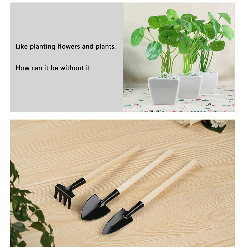 3Pcs Shovel Rake Spade Set Small Rake Shovel Spade Multifunction Hand Planting Tools Wooden Handle for Indoor Gardening
3Pcs Shovel Rake Spade Set Small Rake Shovel Spade Multifunction Hand Planting Tools Wooden Handle for Indoor Gardening